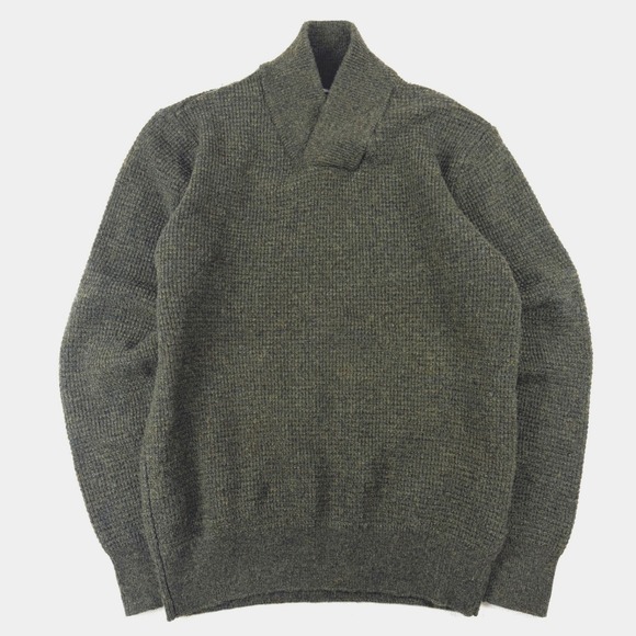 Schott Bros Other - Schott NYC Mens Olive Green Wool Blend Shawl Collar Pullover Sweater M